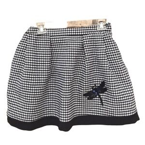 black and white wool skirt size XL